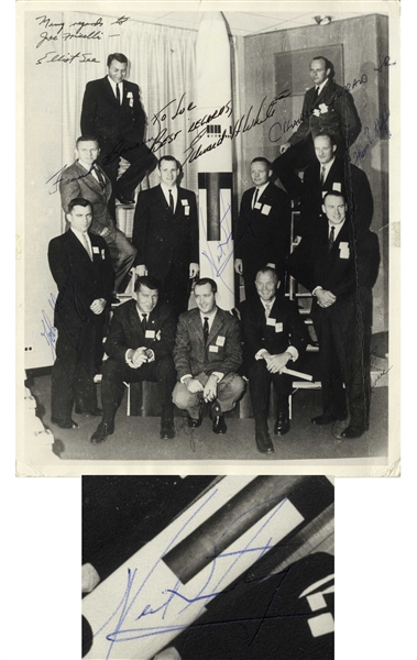 ''The New Nine'' Signed Photo -- Signed by Ed White, Elliot See, Neil Armstrong & Six Others, Comprising Astronaut Group 2 -- With PSA/DNA COA